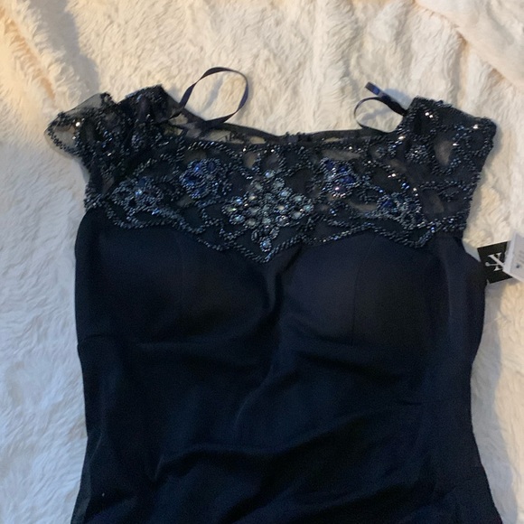 Xscape navy gown size 4